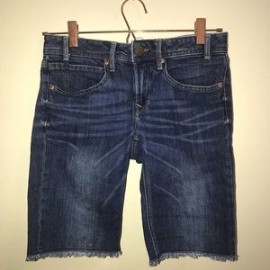 Gap Denim Bermuda Raw Hem Shorts